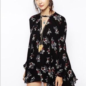 Free people flowered tunic dress